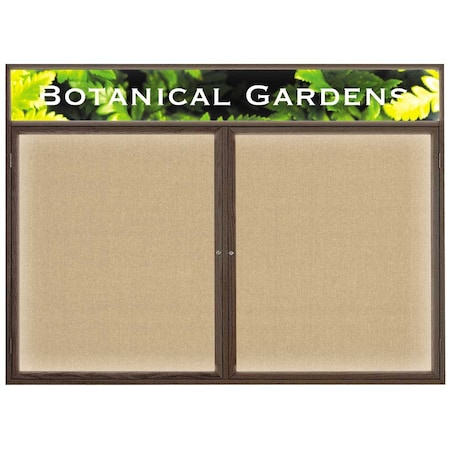 United Visual Products Open Faced Traditional Corkboard, 36x24" UV641A-BRONZE-RUBBER